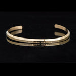 Buddha Stones Six True Words Engraving Titanium Steel Blessing Protection Bracelet