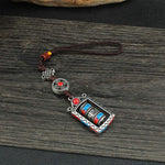 Buddha Stones Six True Words Prayer Wheel Rotation Knot Blessing Keychain Decoration