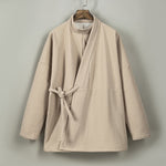 Fleece Lined Thick Warm Curved Neck Hanfu Cardigan