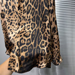 Leopard Irregular Print Casual Shirt