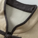 Fleece Lined Warm Padded Frog Button Hanfu Cardigan