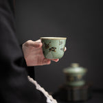 Buddha Stones Butterfly Flower Lotus Koi Fish Plum Blossom Ceramic Teacup Kung Fu Tea Cup 100ml