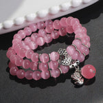 Buddha Stones Cat Eye PiXiu Support Triple Wrap Bracelet