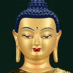 Buddha Stones Buddha Shakyamuni Figurine Enlightenment Copper Statue Home Offering Decoration