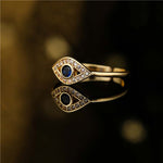 Buddha Stones Evil Eye Protection Blessing Copper Ring