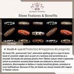 Buddha Stones "May Blessings Protect Your Journey" Dzi Bead Bracelet Includes Gift Message Card