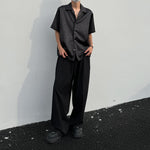 Ice Silk Casual Loose Short-Sleeved Shirt