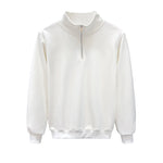 Half-high Zip-neck Pullover Sweatshirt