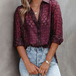 Zeagoo Long Sleeve Button Up Shirt Summer Sheer Tulle Top for Women Casual Loose Business Casual 2026 | Under