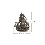 Buddha Stones Yellow Jambhala Bodhisattva Figurine Serenity Copper Statue Decoration