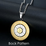 Buddha Stones Chinese Zodiac Nine Palaces Eight Diagrams Bagua Amulet Harmony Necklace Rotatable Pendant