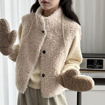 Sleeveless Faux Lamb Wool Vest
