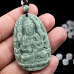 Buddha Stones Chinese Zodiac Natal Buddha Natural Jade Wealth Prosperity Necklace Pendant (Extra 30% Off | USE CODE: FS30)
