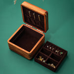 Buddha Stones Antique Flower Leaf Handmade Rosewood Jewelry Storage Box Wooden Gift Organizer Box