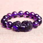 Buddha Stones Feng Shui Amethyst Fortune Wealth Bracelet