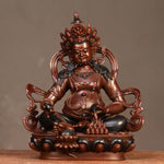 Buddha Stones Yellow Jambhala Bodhisattva Figurine Compassion Copper Statue Home Office Decoration