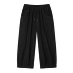 Cropped Waist-Defined Wide Leg Pants