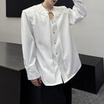 Padded Shoulder Lace Structured Blazer