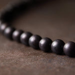 Buddha Stones Ebony Wood Dzi Bead Copper Protection Couple Bracelet (Extra 30% Off | USE CODE: FS30)