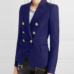 Zeagoo Double Breasted Casual Slim Fit Button Down Notch Collar Blazer Jacket with Pockets