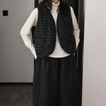 Retro Plaid Loose Vest Jacket