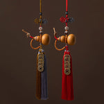 Buddha Stones Feng Shui Coins Gourd Chinese Knot Lucky Coins Five Emperor Money Wealth Tassels Decoration