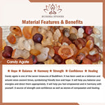 Buddha Stones Colorful Candy Agate Healing Strength Bead Bracelet