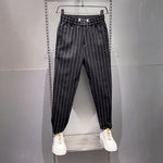 Casual Striped Straight Pants