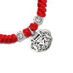 Buddha Stones 925 Sterling Silver Chinese Lock Charm Multicolored Red String Protection Handmade Braided Kids Bracelet (Extra 35% Off | USE CODE: FS35)