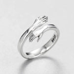 Silver Adjustable Hug Ring
