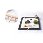 Buddha Stones Koi Fish Small Bridge Grass Landscape Peace Meditation Zen Garden Decoration