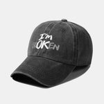 I'm Broken Print Washed Baseball Cap