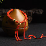 Buddha Stones Tibetan Handmade Luck Prayer Wheel Bead Charm Weave Colorful String Bracelet