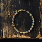 Buddha Stones Natural Moonstone 14K Gold Plated Healing Positive Bracelet