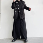 Dark A-Line Pleated Culottes Hakama Pants