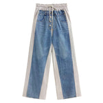 Contrast Color Patchwork Loose Trousers