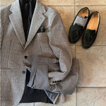 Woolen Suit Casual Slim Fit Plaid Jacket