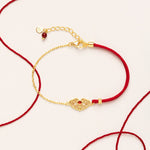 Buddha Stones Lock of Good Wishes Luck Strength Chain Bracelet