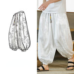 Retro Dragon Pattern Jacquard Harem Pants