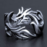 Buddha Stones Dragon Pattern Protection Strength Adjustable Ring