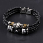 Buddha Stones 12 Constellations of the Zodiac Hematite Protection Bracelet