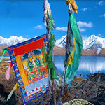 Buddha Stones Tibetan 10 Colors Windhorse Buddha Healing Auspicious Outdoor Prayer Flag