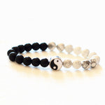 Buddha Stones 3pcs Natural White Turquoise Frosted Stone Bead Yin Yang Wealth Bracelet (Extra 35% Off | USE CODE: FS35)