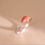 Buddha Stones Koi Fish Copper Balance Luck Adjustable Ring