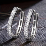 Elegant Circular Zirconia Earrings
