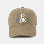 I'm Broken Print Washed Baseball Cap