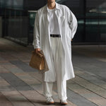 Japanese Retro Striped Knee-length Shirt