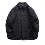 Retro Quilted Diamond Pattern Jacket