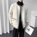 Padded Shoulder Loose Cardigan Jacket