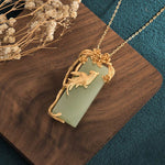 Buddha Stones Natural Green Aventurine Balance Necklace Pendant